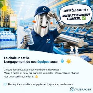 Canicule, températures record… L’été s’est installé avec force ! CALIBRACIER s’adapte.